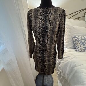 Philosophy Black Snakeskin Print Dress